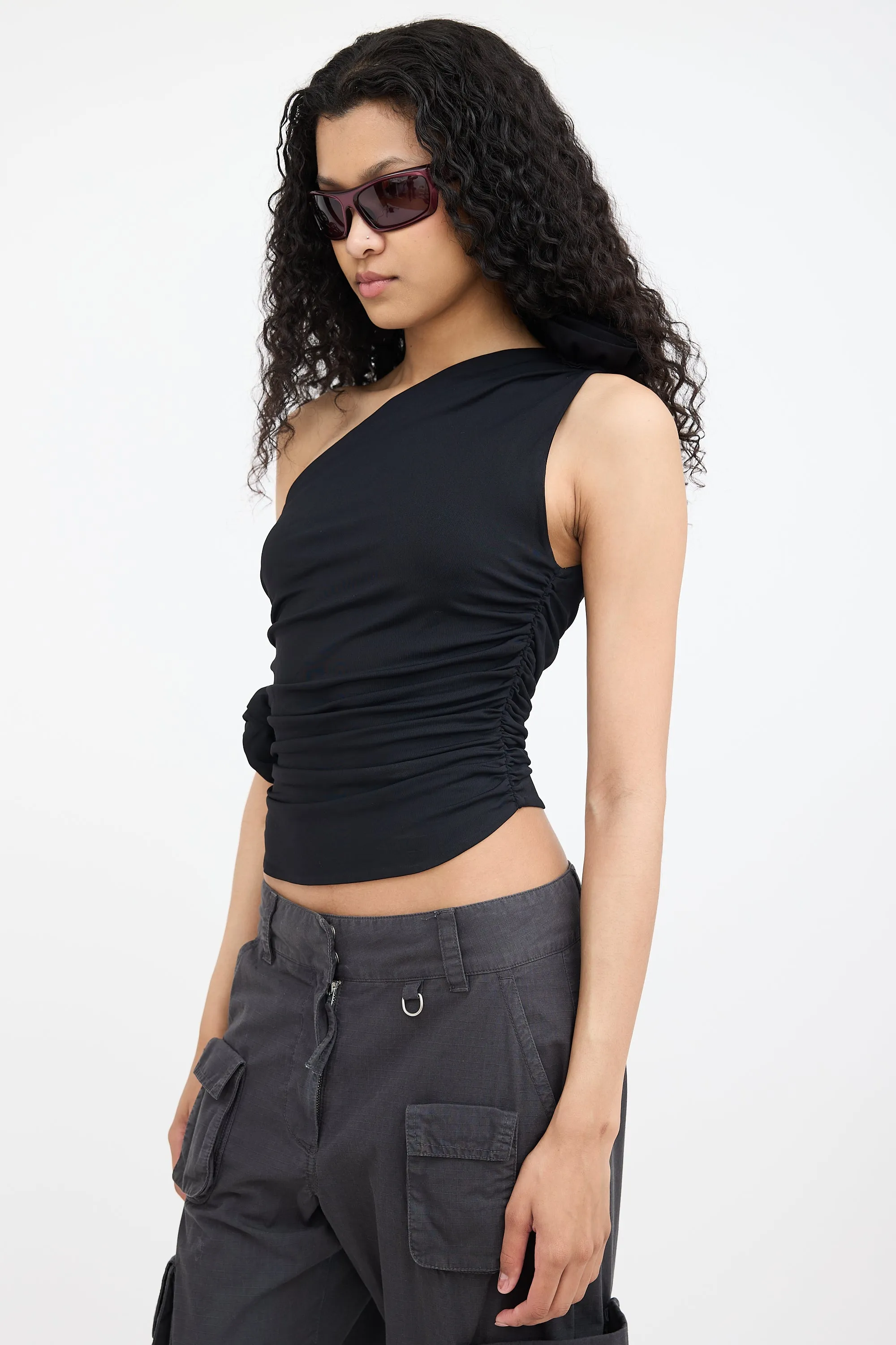 Appliqué One Shoulder Top