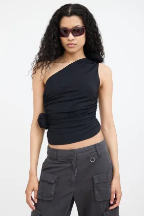 Appliqué One Shoulder Top