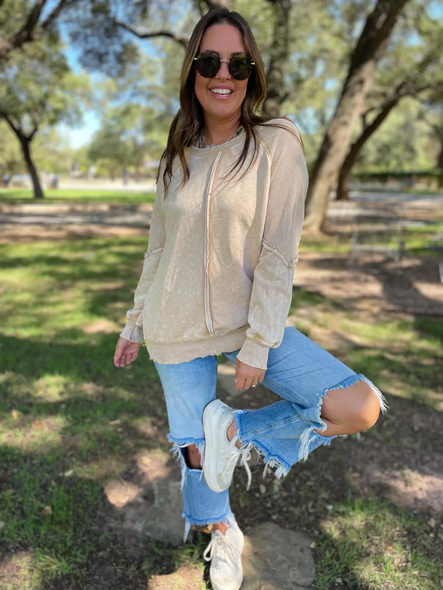 Best Selling Elliott Exposed Seam Sweatshirt (multiple color options)