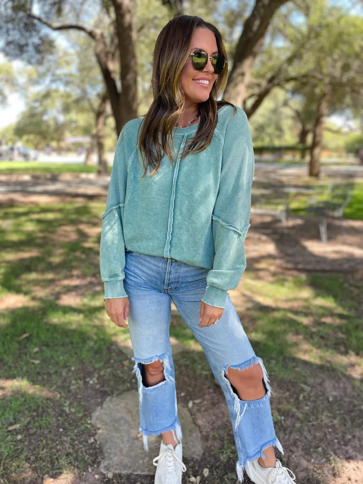 Best Selling Elliott Exposed Seam Sweatshirt (multiple color options)