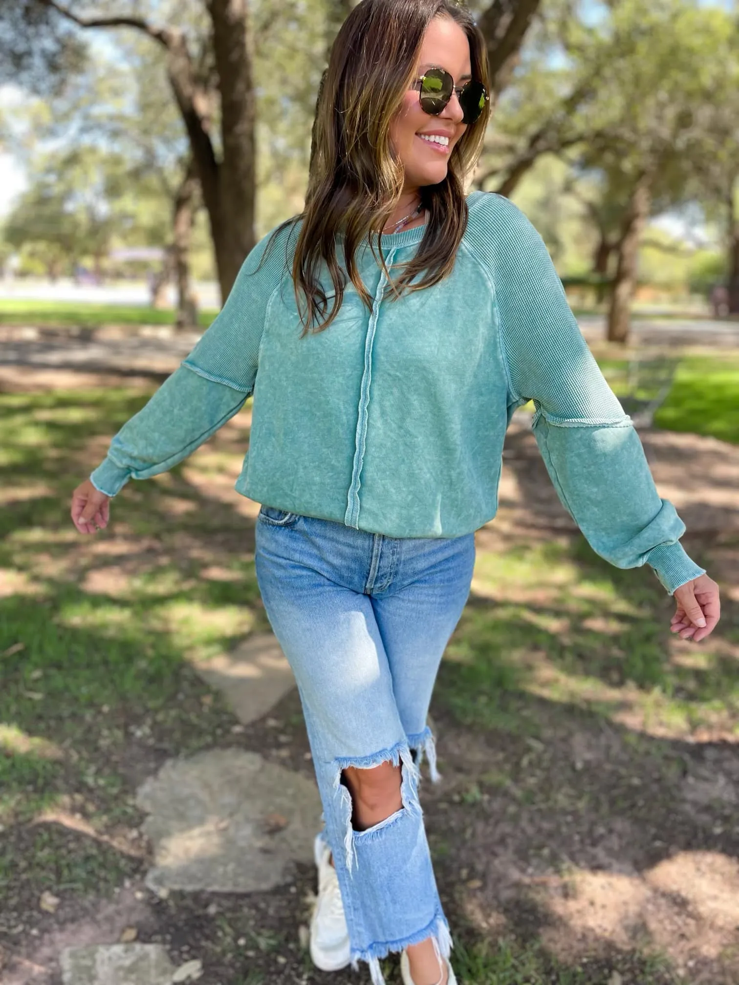 Best Selling Elliott Exposed Seam Sweatshirt (multiple color options)