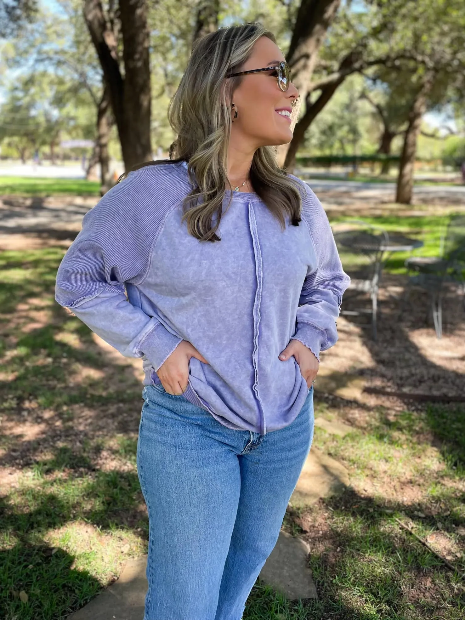 Best Selling Elliott Exposed Seam Sweatshirt (multiple color options)