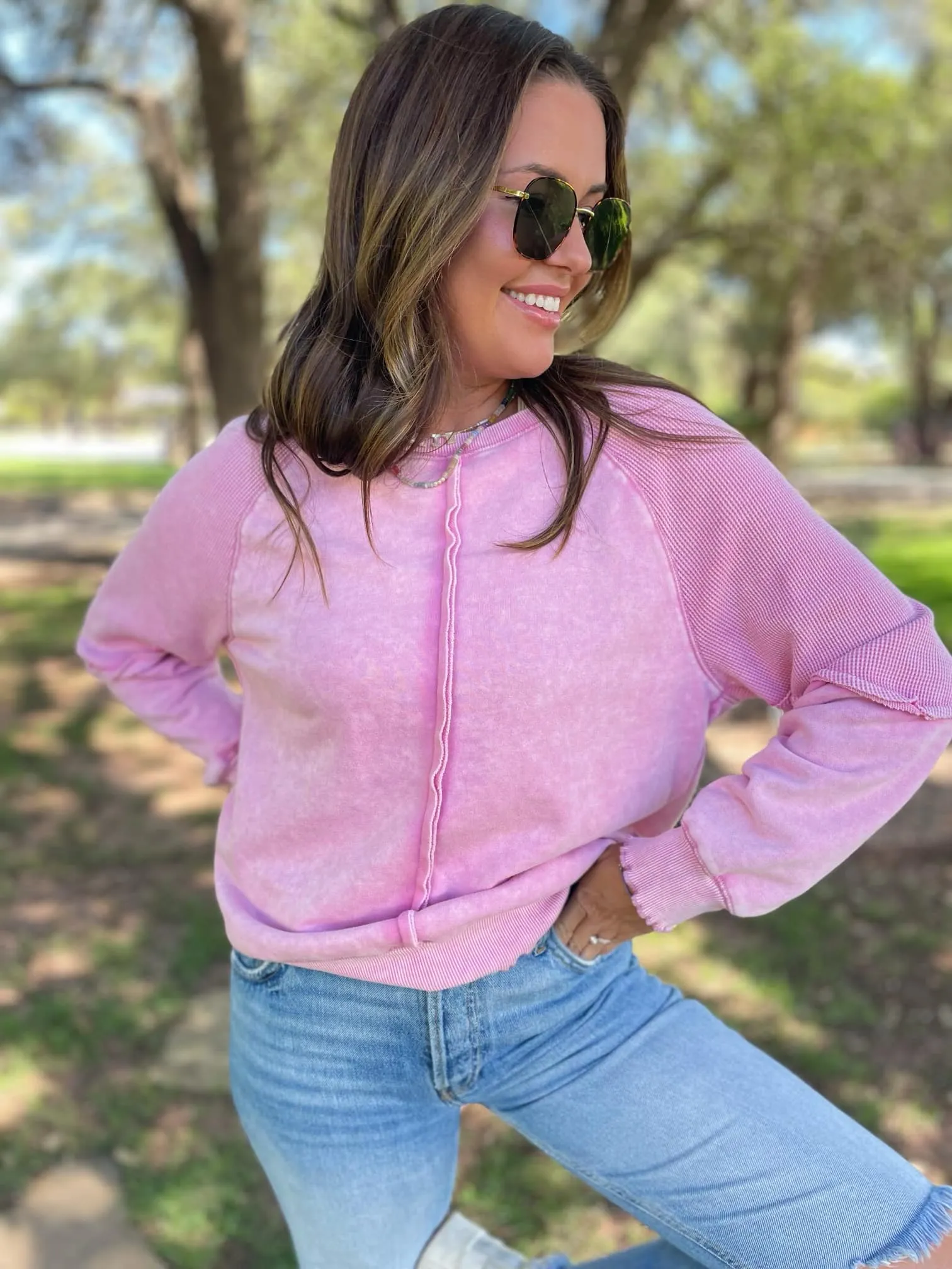 Best Selling Elliott Exposed Seam Sweatshirt (multiple color options)