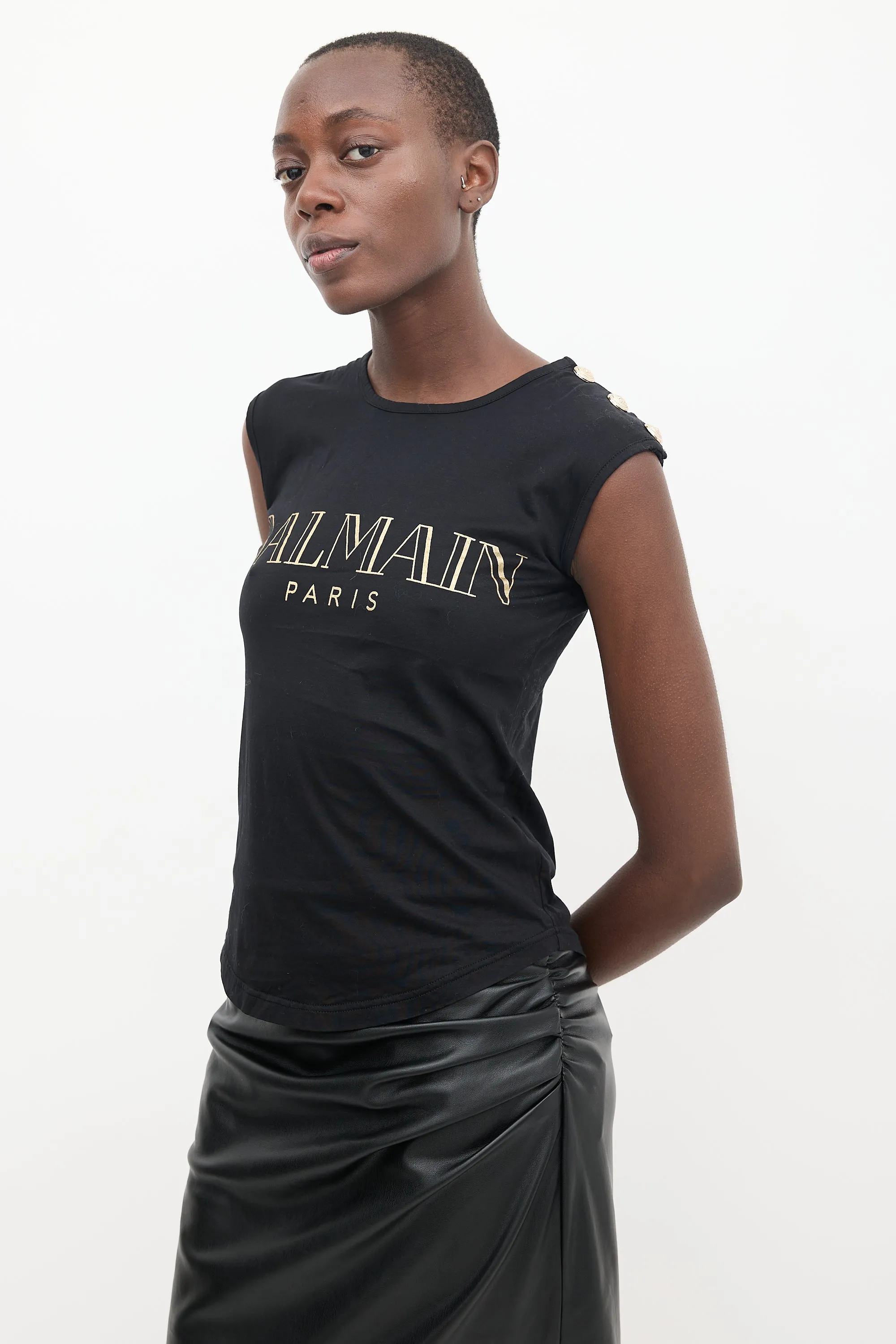Black & Gold Logo Tank