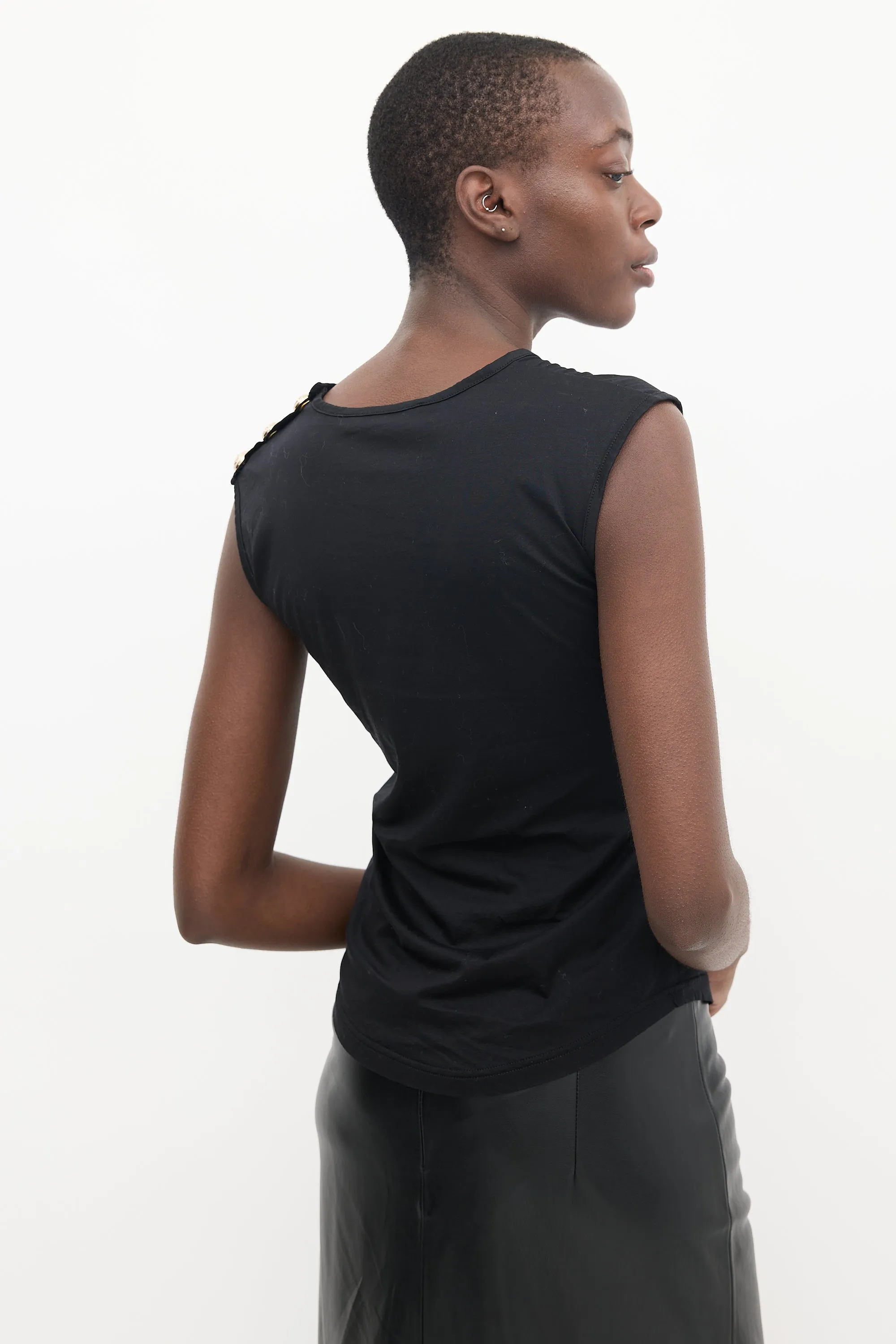 Black & Gold Logo Tank