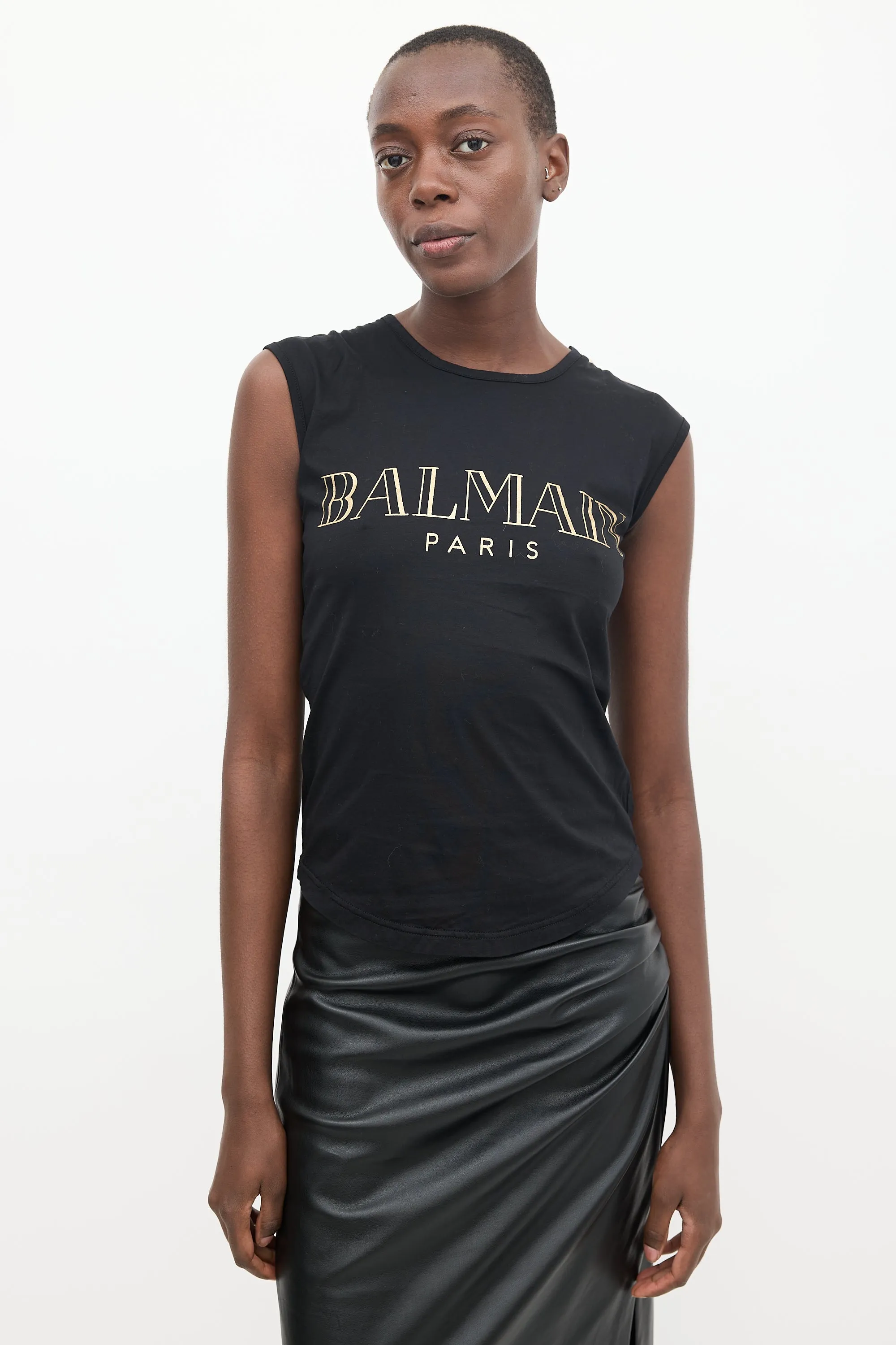 Black & Gold Logo Tank