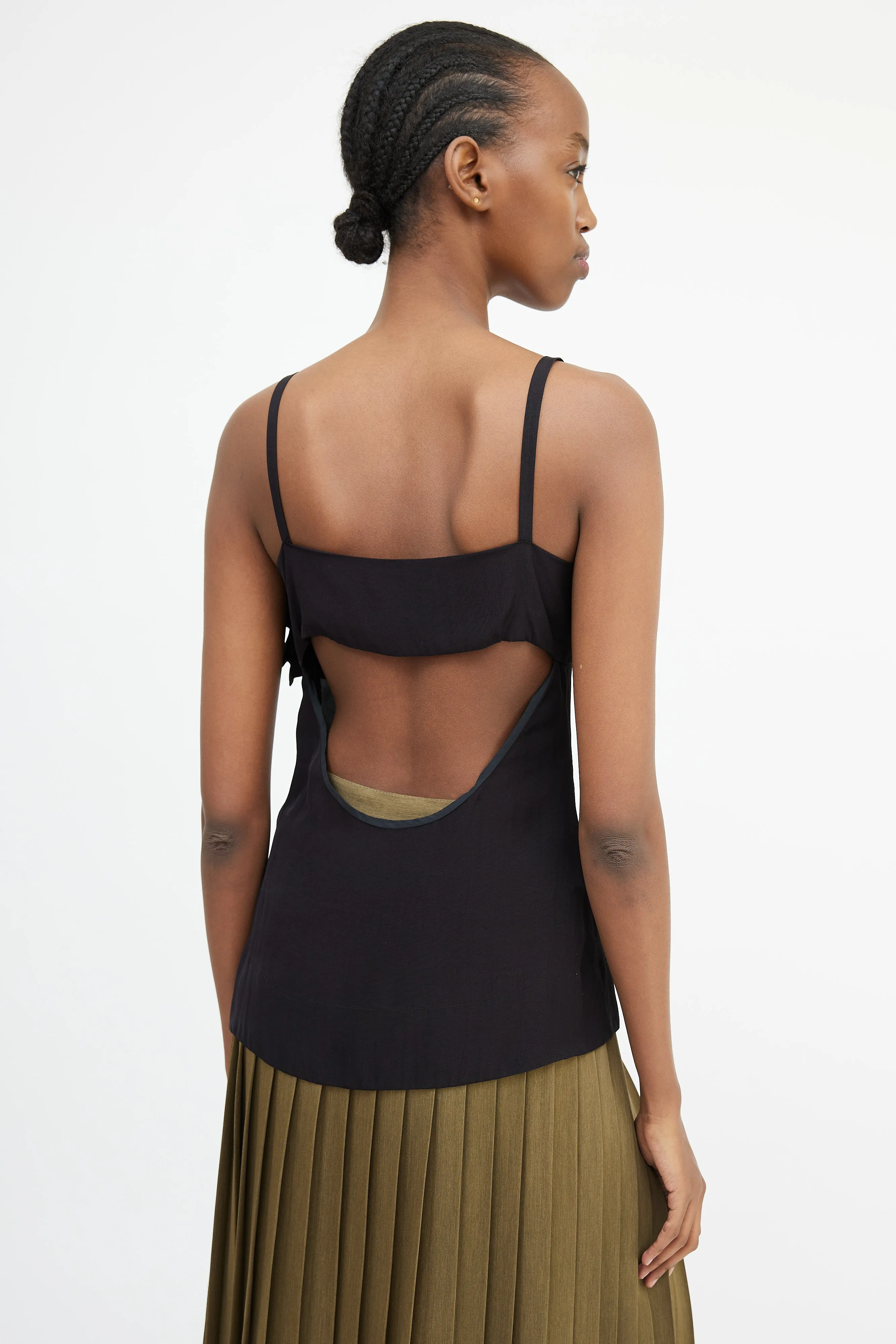 Black Bow Front Camisole