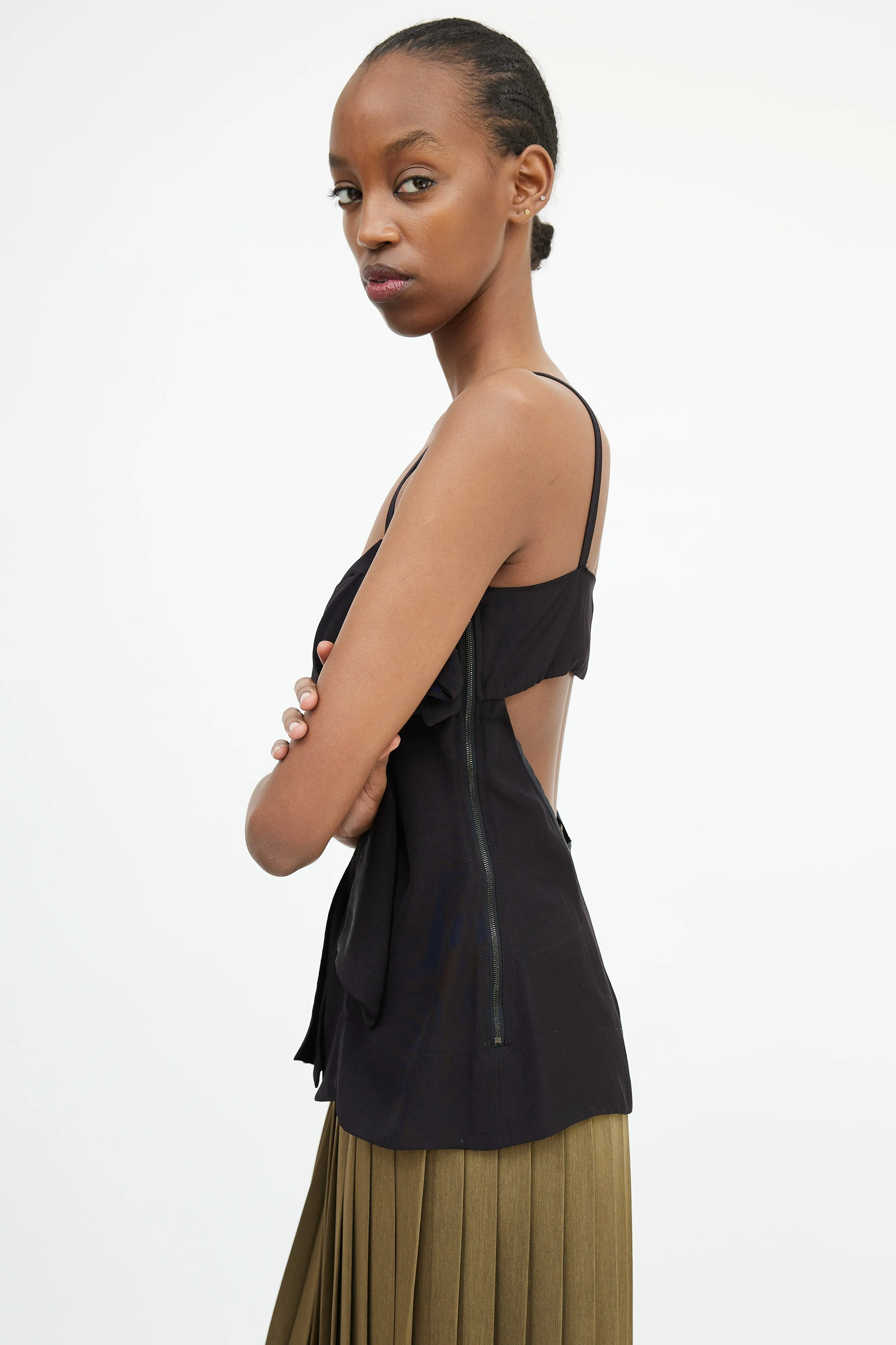 Black Bow Front Camisole
