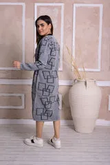 Imported Front Open Gunsmoke Cozy Belted Cardigan Sweater - (CGN30)