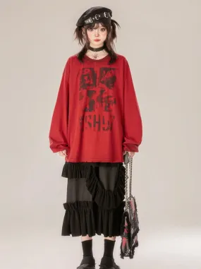 Locked Long Tops Loose Dark