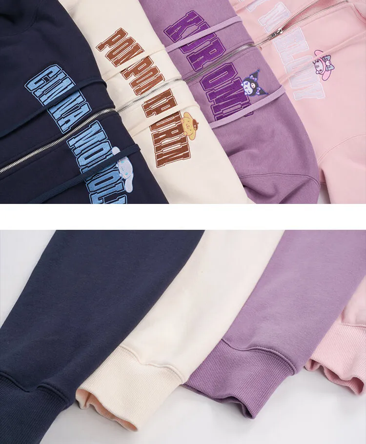 Pompompurin Oversized Zip Up Fleece Hooded Jacket