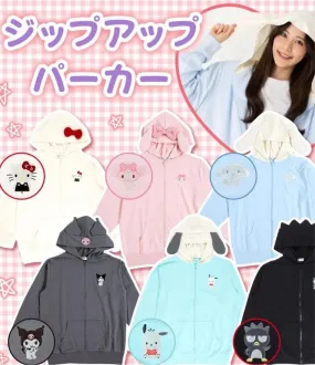 Sanrio Characters Zip Up Hoodies