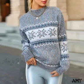 Vintage Red Knitted Christmas Sweater
