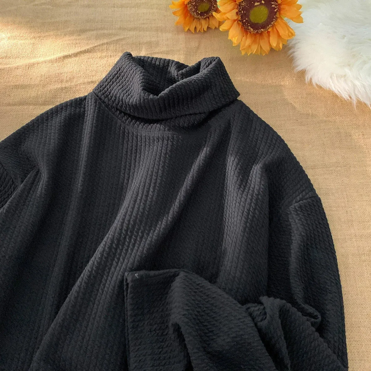 YDS Waffle Turtleneck Sweatshirt