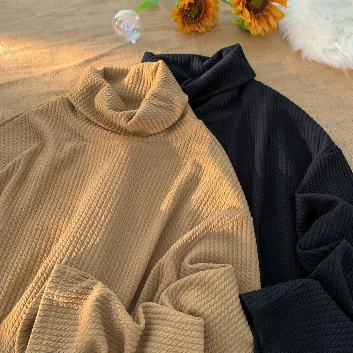 YDS Waffle Turtleneck Sweatshirt