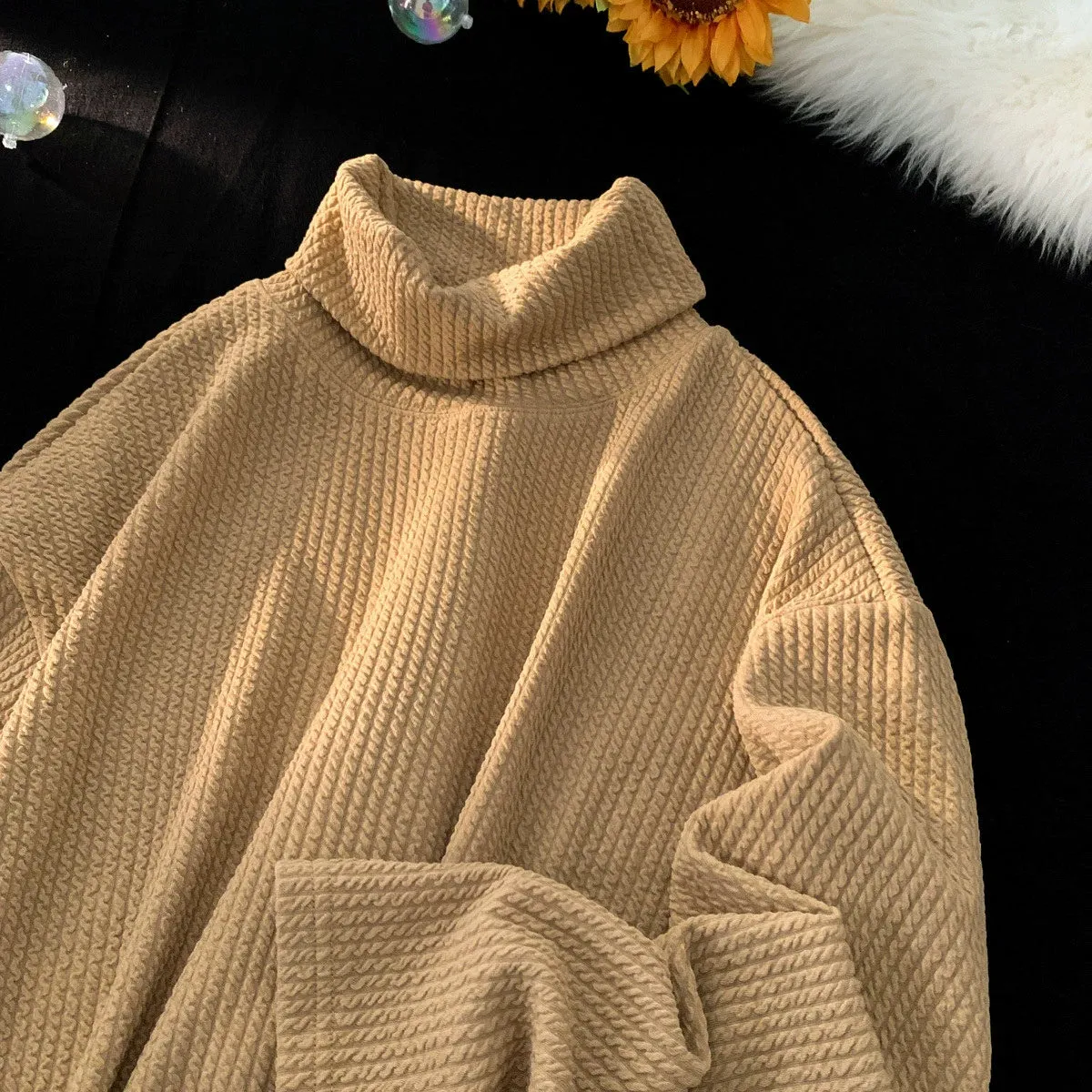YDS Waffle Turtleneck Sweatshirt