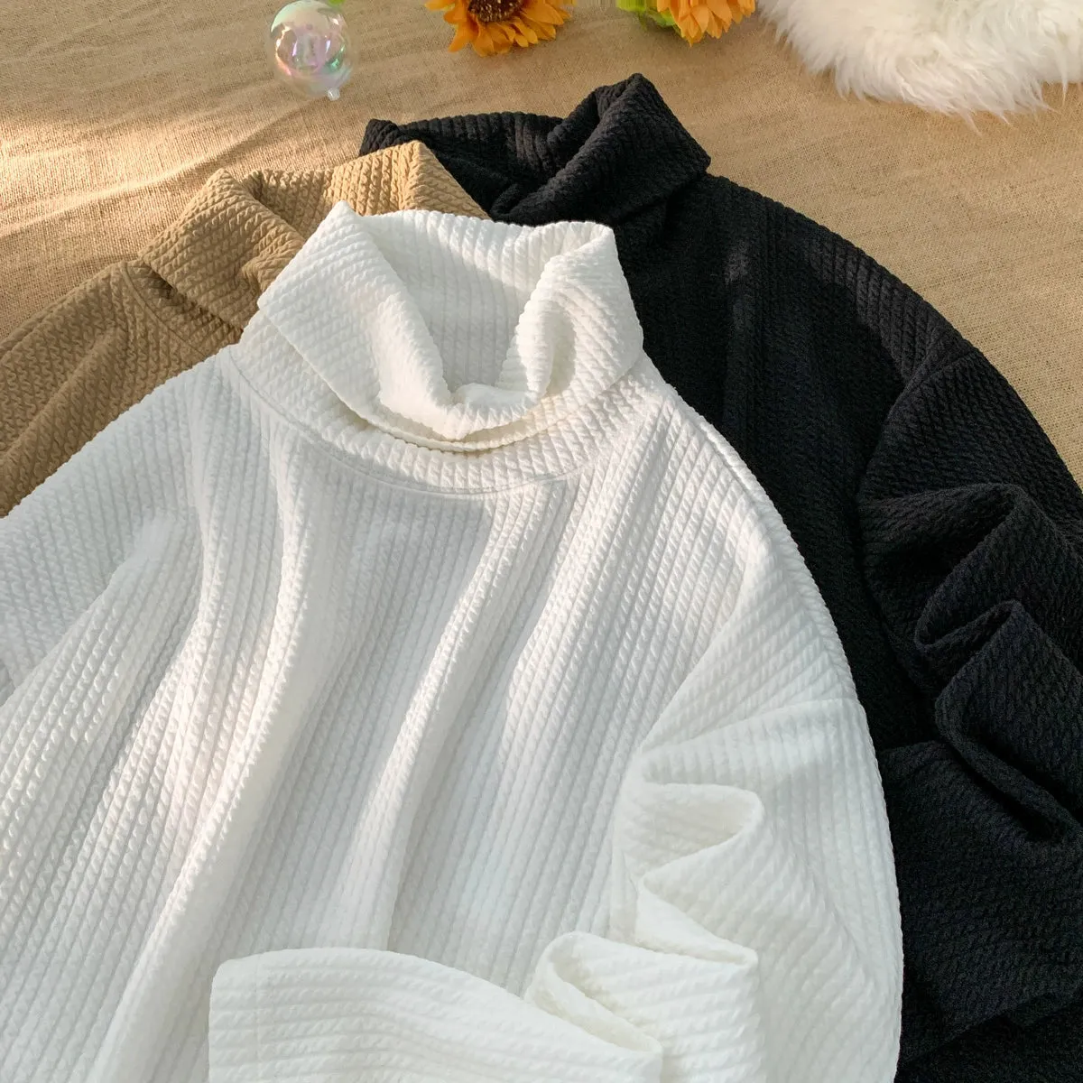 YDS Waffle Turtleneck Sweatshirt